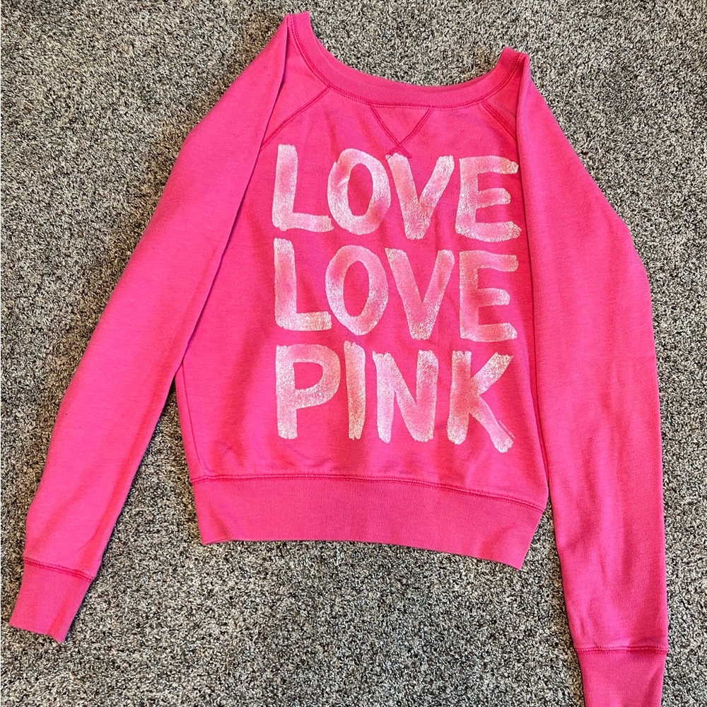 Victoria’s Secret PINK XS hot pink crewneck